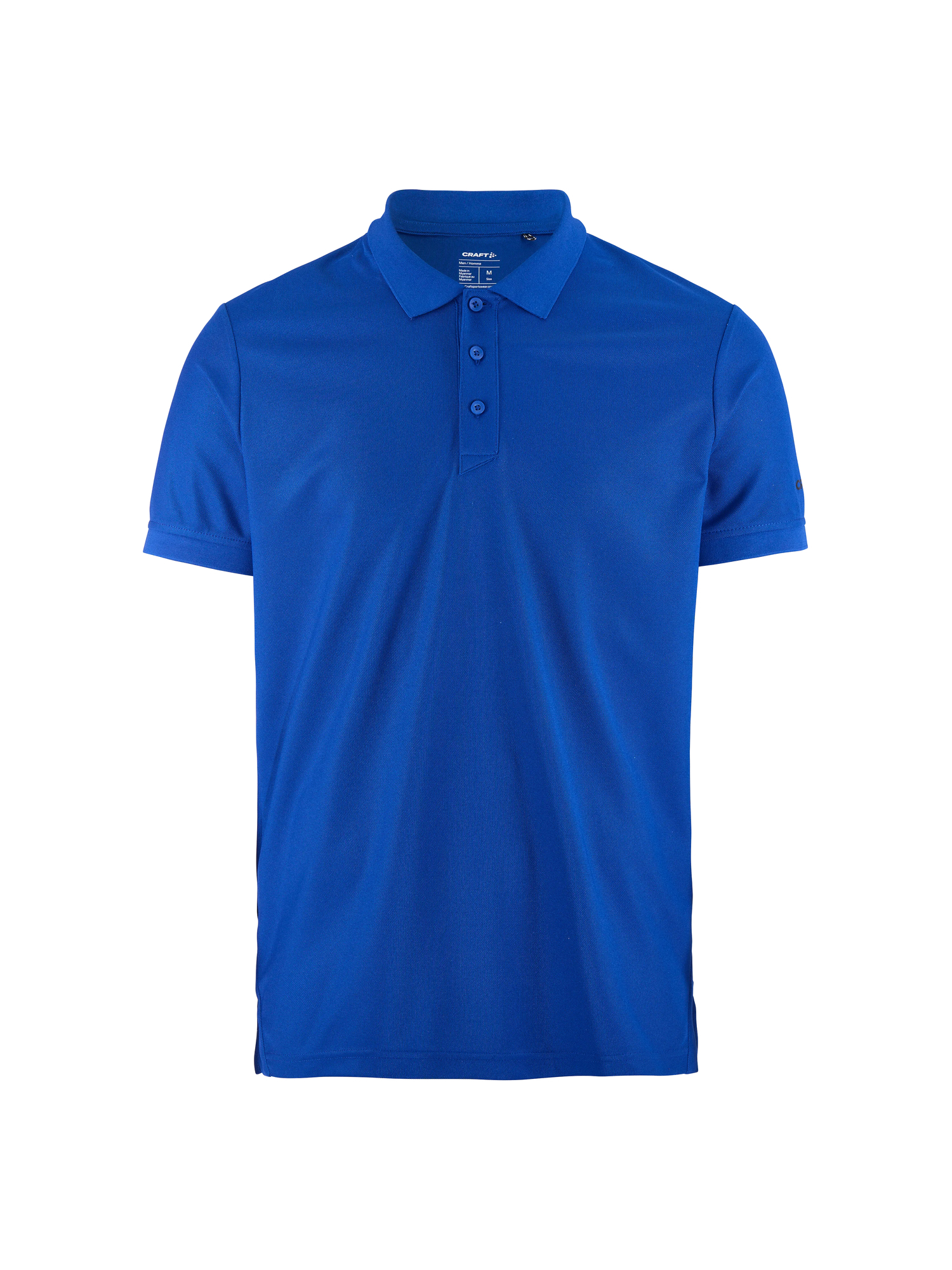 Polo de sport personnalisé en polyester recyclé - CRAFT Bleu cobalt